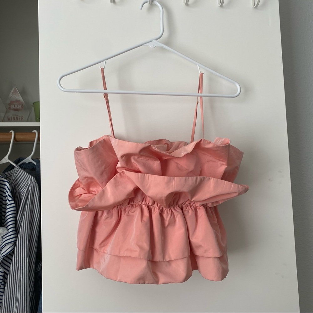 Zara bubble gum pink blouse